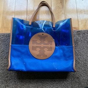 Blue Tory Burch Beach Tote (Rare)